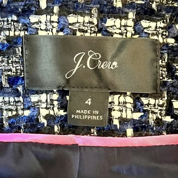 J. Crew Lady jacket in metallic houndstooth Preppy Teacher Office Professional 4
